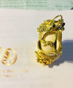 Nhẫn phong thủy đẹp rồng 3D vàng giá tốt