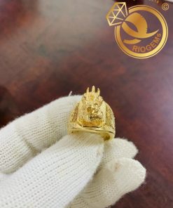 Nhẫn Kỳ Lân 3D vàng nguyên khối do Riogems gia công