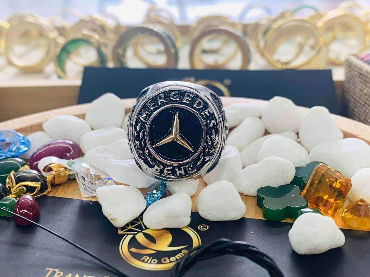 Nhẫn Mercedes Benz vàng 18K đúc nguyên khối SANG CHẢNH độc đáo