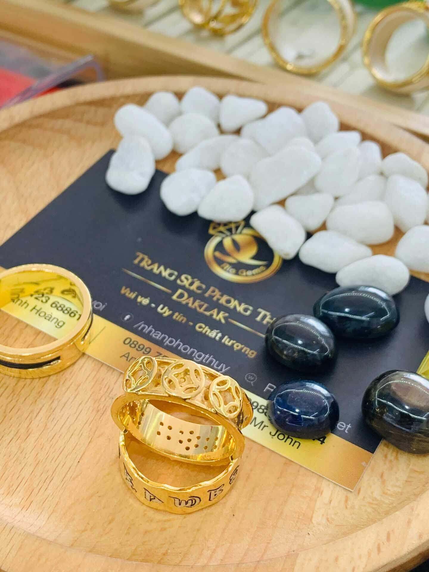 Nhẫn Nam vàng 18K đúc chữ Phúc Lộc Thọ nổi 3D cực đẹp