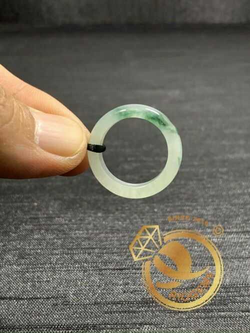 Nhẫn Ngọc Cẩm Thạch Jadeite vân đậm (hàng HẠNG A) - Bảng bo 5mm phong thủy