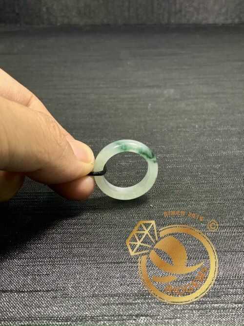 Nhẫn Ngọc Cẩm Thạch Jadeite vân đậm (hàng HẠNG A) - Bảng bo 5mm tinh tế, sang trọng