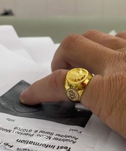 Nhẫn BITCOIN Vàng 18K đeo ngón ÚT tại RIOGEMs