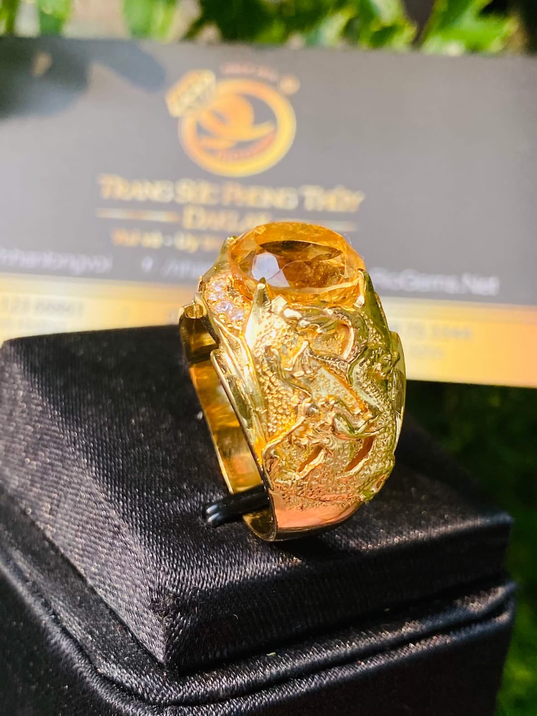 Nhẫn đầu Rồng vàng 18K đúc nguyên khối biểu tượng cho uy quyền