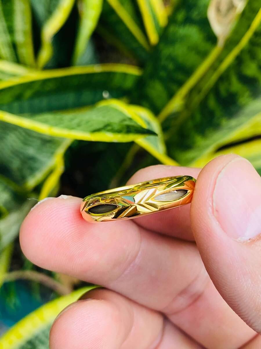 Nhẫn vàng trơn 1 chỉ cho nam 0.6 mm phong thủy (vàng 18K) hàng đẹp