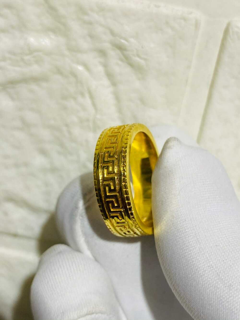 Nhẫn vàng nam hình chữ VẠN mang lại may mắn (vàng 18K) cho mọi cung mệnh