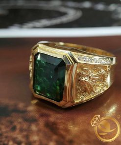 Nhẫn rồng Emerald vàng 18K