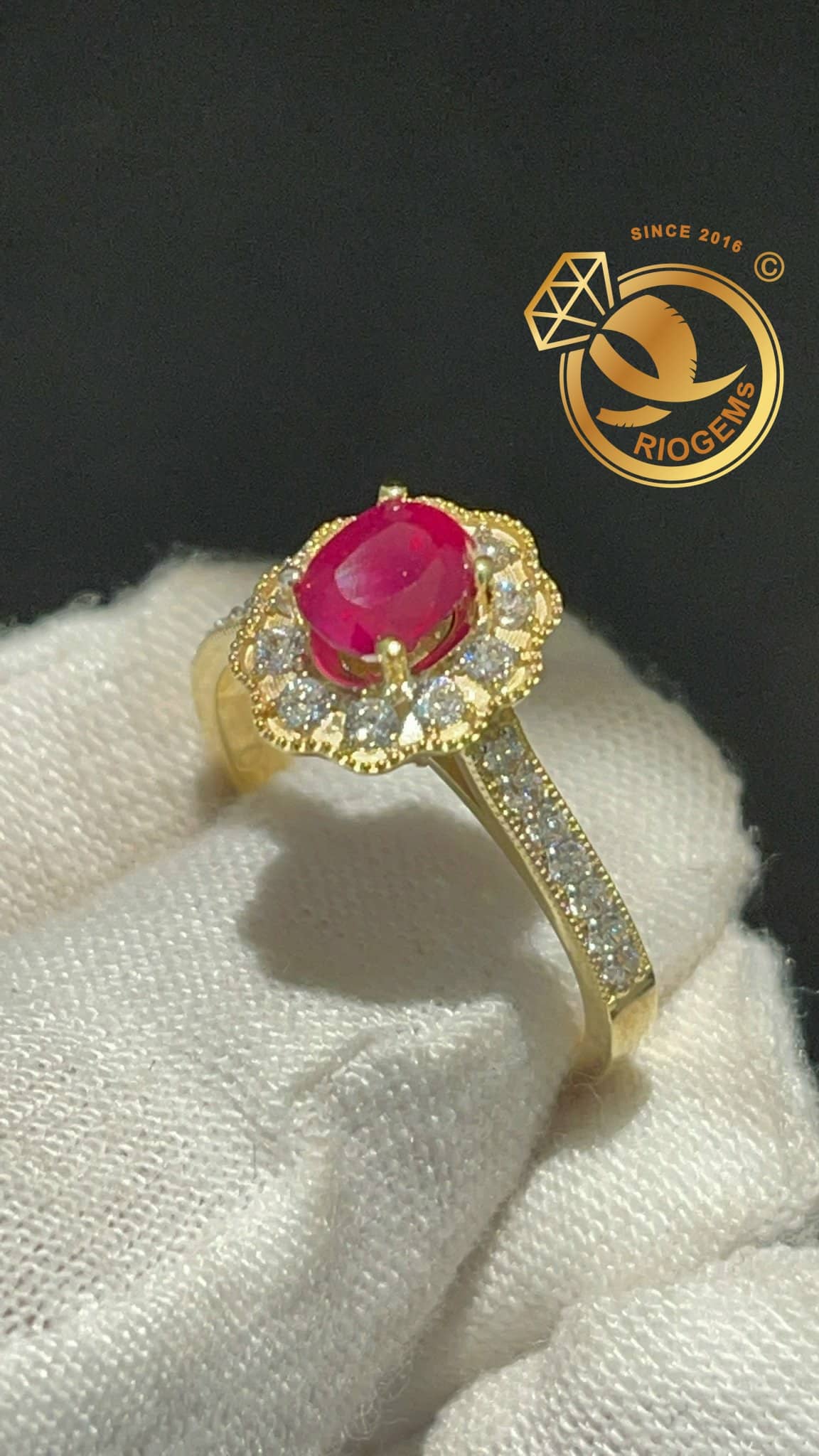 Nhẫn nữ Ruby Vàng 10K đẹp