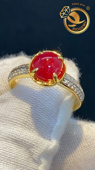 Nhẫn nữ ruby vàng 10K đẹp