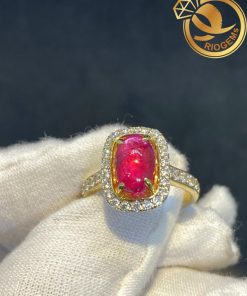 nhẫn nữ mặt đá ruby