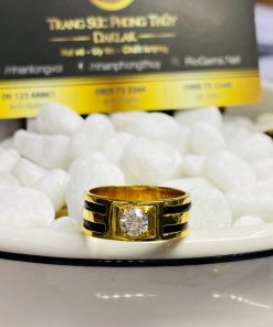 nhẫn vàng 18k đính kim cương