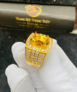 nhẫn vàng 18k đính đá