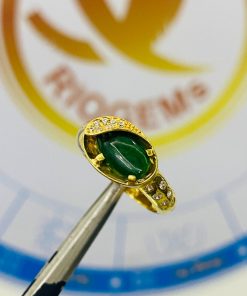 nhẫn cẩm thạch vàng 18k