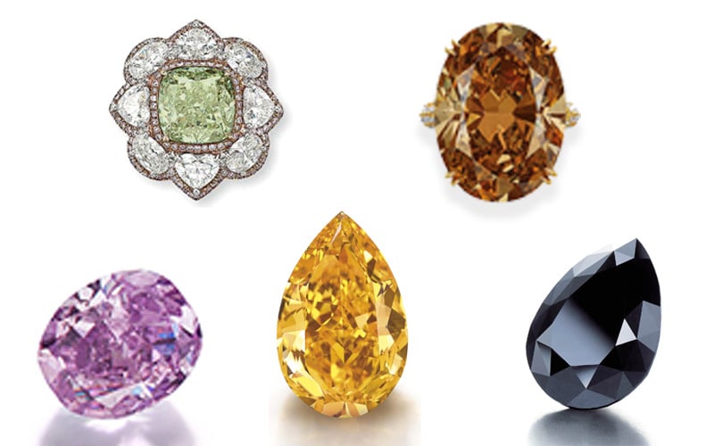 Những viên kim cương có màu sắc lạ mắt rất hiếm tìm thấy trong tự nhiên.