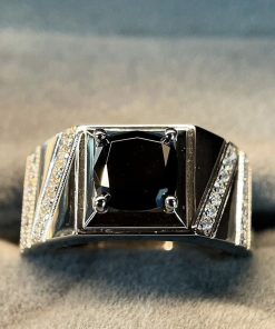 nhẫn sapphire đen nam