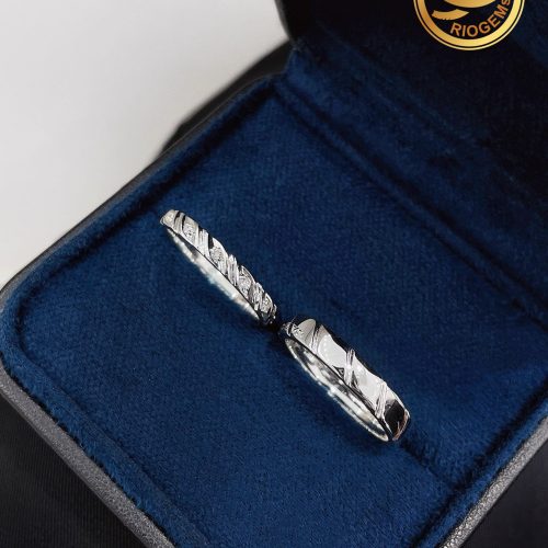 Nhẫn đôi VÀNG Ý 750 đính KIM CƯƠNG TỰ NHIÊN