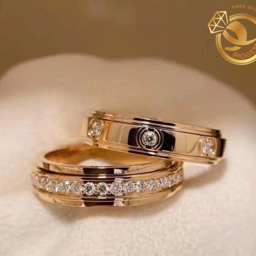 Nhẫn đôi KIM CƯƠNG TỰ NHIÊN VÀNG Ý