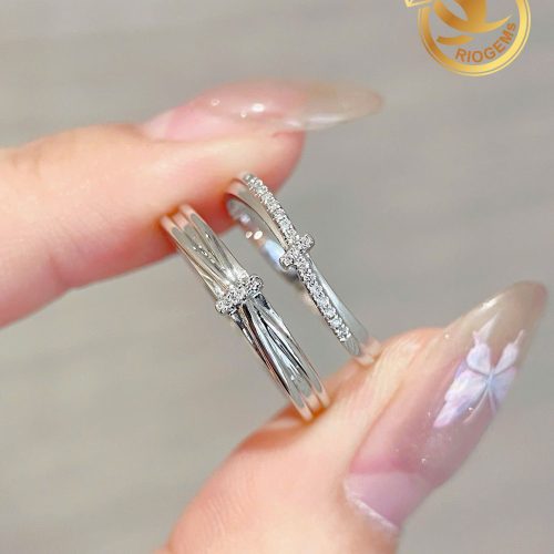 Nhẫn cưới KIM CƯƠNG TỰ NHIÊN VÀNG Ý