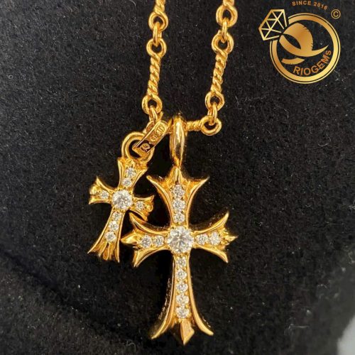 ef5c74effc3771692826 result Dây chuyền Chrome Heart VÀNG Ý đính KIM CƯƠNG