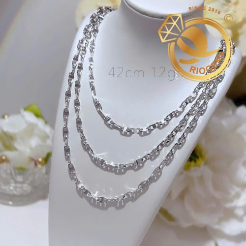 z7116620759963 cbdf7cd5c1918f5ca4b8522f9421dead Dây chuyền dạng xích vàng Ý trắng